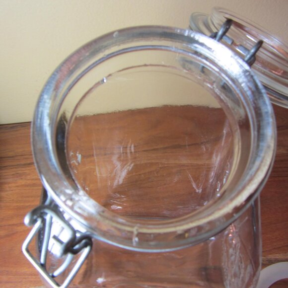 glass storage container angle neck natura italy farm's products (H176) - Picture 12 of 15